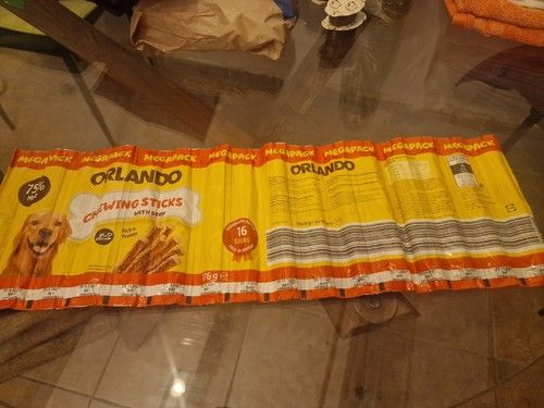 Orlando 75% Meat Chew Sticks for Small,Medium,Large Dogs –  Beef, 176g