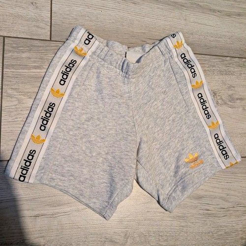 adidas Originals Grey Logo Shorts, Cotton Jersey, Elastic Waist, 18-24 Months