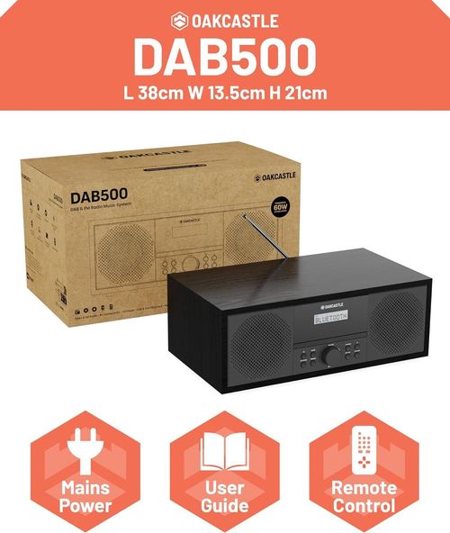 DAB500 CD Player, FM and DAB+ Digital Radio | Bluetooth, Mains Powered — image 7