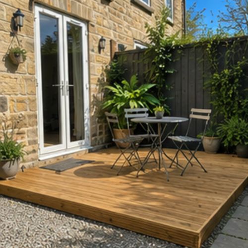 Wooden Garden Decking Complete DIY Kit Pressure Treated Timber Various Sizes — image 3