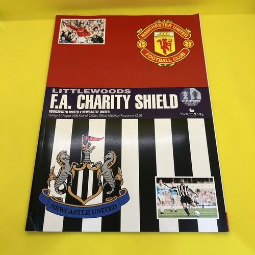 Man United V Newcastle United Charity Shield Final 1996 Football Programme