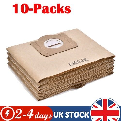 10 Packs Dust Bags 6.959-130.0 for Karcher WD3 WD3P MV3 Wet & Dry Vacuum Cleaner