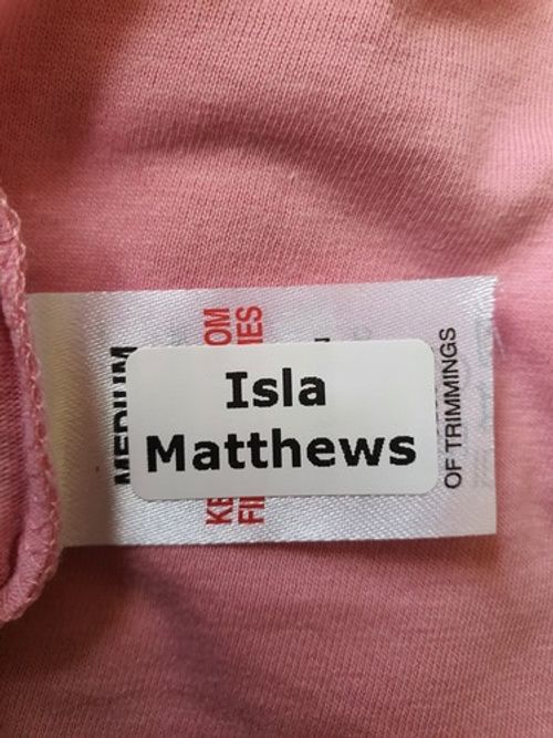 Stick On Name Labels for Clothes Waterproof Clothing Stickers 30x15mm 36 labels