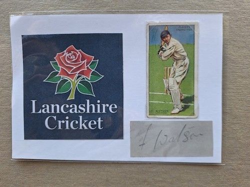 FRANK WATSON LANCASHIRE CRICKET PRE-WAR LEGEND HAND-SIGNED PHOTOCARD