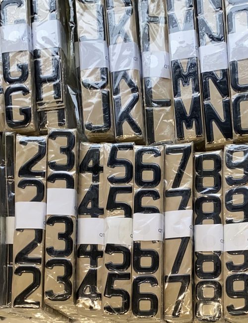 3D BLACK Gel Domed Number Plate Making Numbers Letters Digits 350* NEXT DAY — image 1