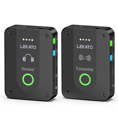 LEKATO 2.4G Wireless in Ear Monitor System Transmitter Receiver IEM System 100FT
