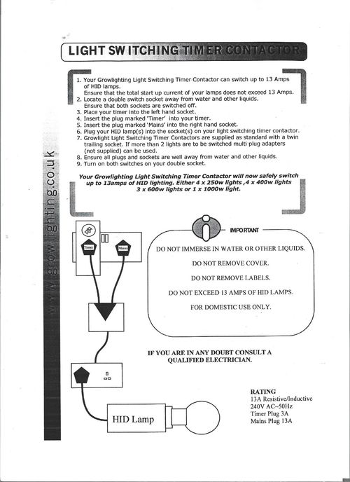 Lighting Contactor Relay Switch 2 or 4 Way Horticultural Hydroponic High Quality — image 2