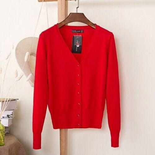 Womens Cardigan Long Sleeve Ladies Knitted Top Outwear Cardigans Plus Size 8-24