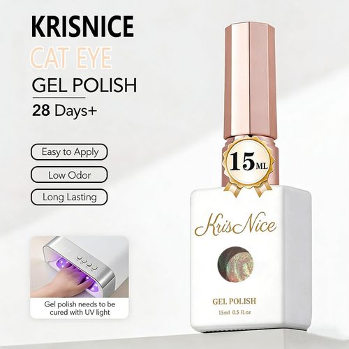 Jelly Glass Cat Eye Gel Polish with Magnet 15ML Holographic Glitter Shimmer Tran — image 8