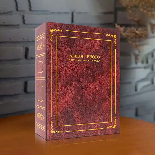 6"X4" Traditional Photo Album Memo Holder Photo Album with 200 Pockets Burgundy* — image 12