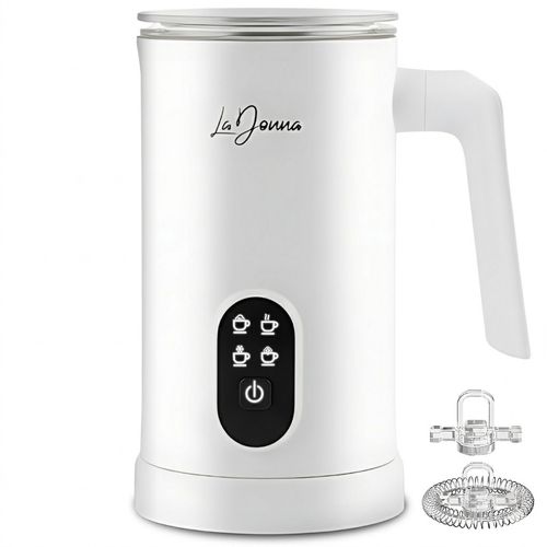 4-in-1 Electric Milk Frother Steamer Hot Chocolate Maker Automatic Foamer White — image 1