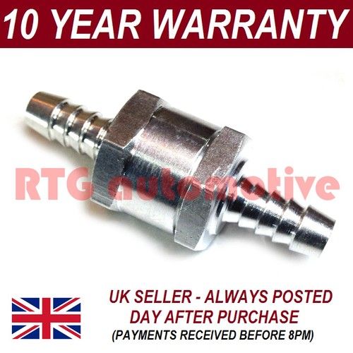 8MM 5/16" ONE WAY ALUMINIUM NON RETURN CHECK VALVE PETROL DIESEL OIL WATER