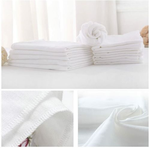 12 Pack Muslin Squares 100% Cotton Baby Soft Swaddle Cloths Nappy Bibs (50x50cm) — image 2