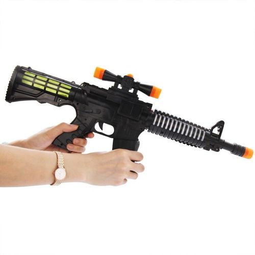 Kids Military MP5 Toy Gun Flashing Lights & Sounds Boys Girls Army Role Play Uk — image 3