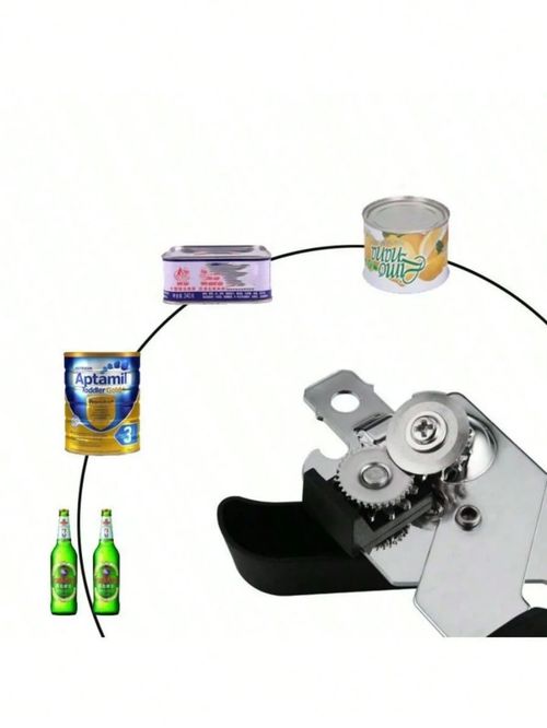 3-In-1 Heavy Duty Stainless Steel Tin Can Opener Easy Comfy Handle Grip Kitchen — image 6