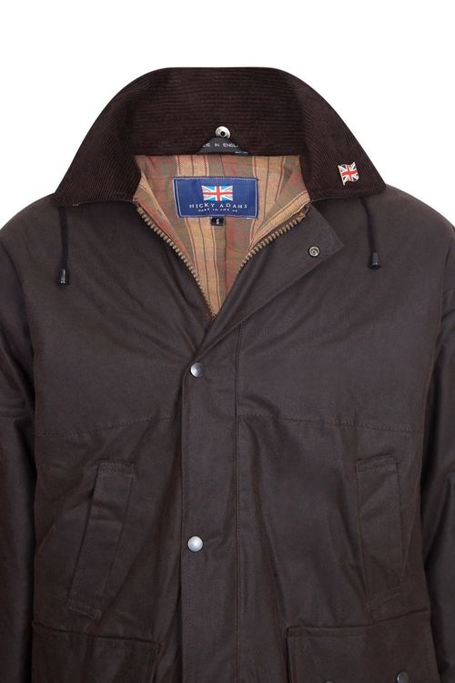 Wax Jacket Waterproof Padded Quilted Waxed Cotton Country Coat Hunting Riding  — image 2