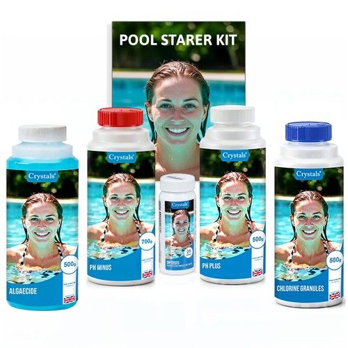 POOL STARTER KIT WATER TREATMENT CLEANING TUB CHLORINE GRANULES FOR POOL