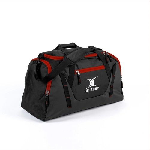 Gilbert Rugby Club v4 Black / Red Holdall Size 62 x 30 x 35cm - Free P&P