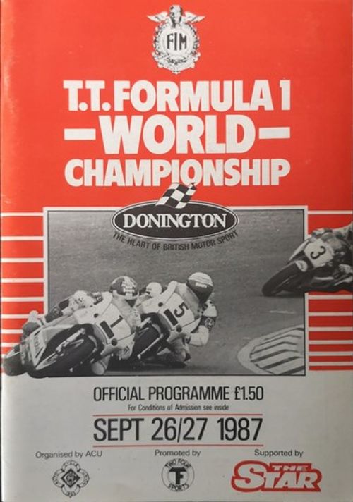 TT Formula 1 World Championship Donington 1987 Programme, Joey Dunlop