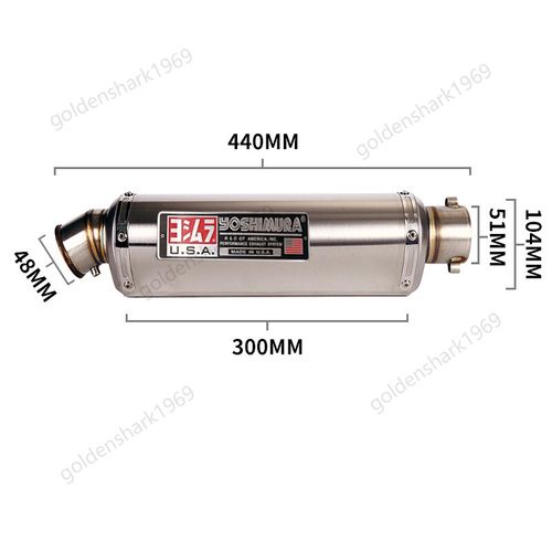 Slip-on 51mm 2" Universal Motorcycle Exhaust Tips Muffler Pipe Tail Escape Steel — image 10