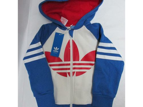 Baby ADIDAS ECSTAS FZ Hoodies White/Blue F48023 — image 2
