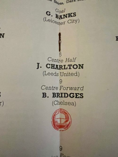 1965 JACK CHARLTON DEBUT England vs Scotland Programme Ticket & Song Sheet — image 5