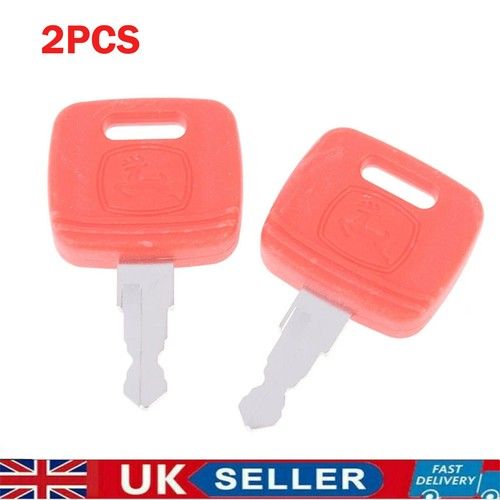 2X RE183935 Agricultural Tractor Ignition Key For John Deere 6010 6110 6310 6810