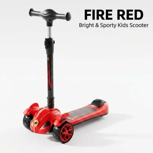 Kids Scooter 3 Wheel LED Light Up Wheels Adjustable Height Toddler Boys Girls