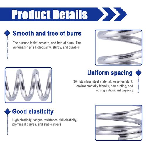 Compression Spring 2mm Wire Diameter 10mm-50mm Length & 12mm-30mm Outre Diameter — image 7