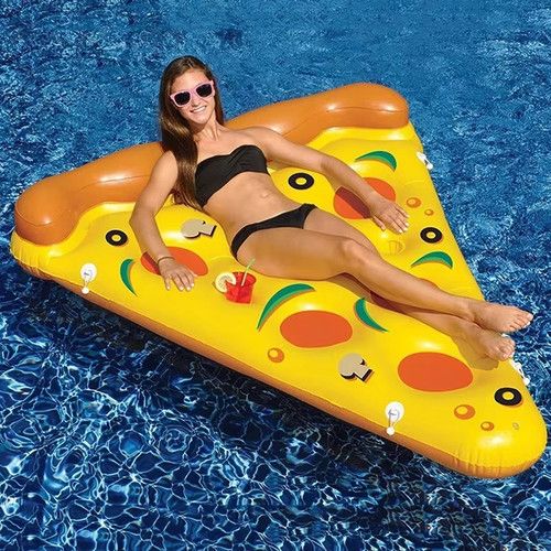 Giant Inflatable Raft Water Lounge PVC Pizza Float Pool Floating Chair Beach Bed