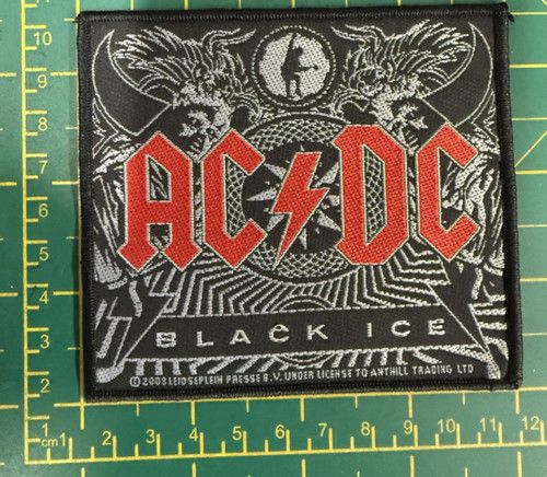 AC/DC Black Ice Woven Sew On Patch Officially Licensed