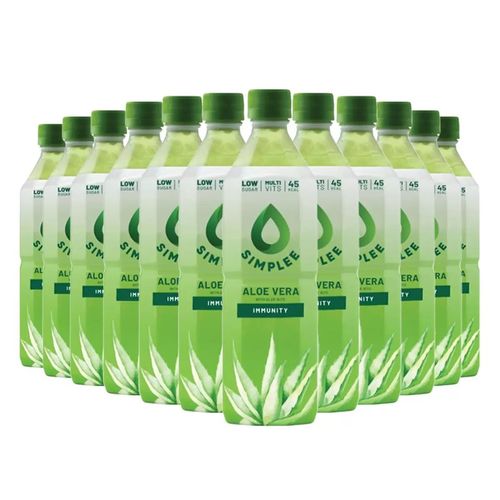 Simplee Aloe Vera Drink Juice With Bits Summer Drinks 500ml (Pack of 12) — image 1