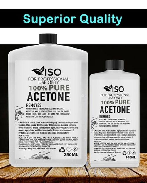 100% Pure Acetone Superior Quality Nail Polish Remover UV/LED GEL Soak Off UK