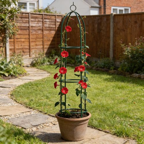 1.9m Outdoor Garden Metal Obelisk Climbing Plant Support Frame Trellis New — image 4