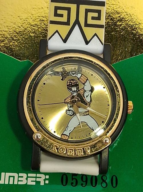 ☆Vintage☆ Mighty Morphin Power Rangers White Ranger Watch Tommy Oliver Saban... — image 3