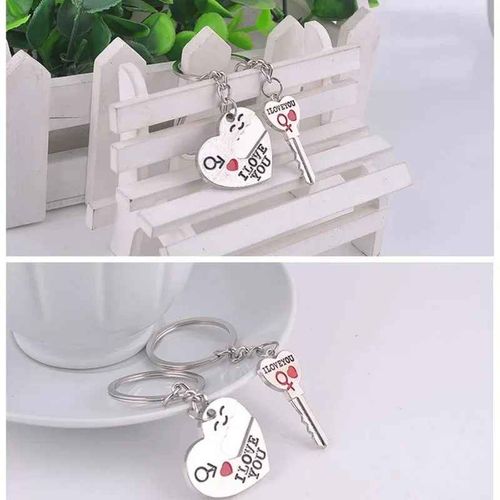 Romantic Gift For Her Him I Love You Keyring Heart Key Lover Couple Key Ring UK — image 5