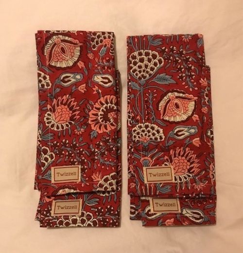 Twizzell 100% Cotton Napkins x 4 - HALF PRICE  (Usual Retail price £25.00)