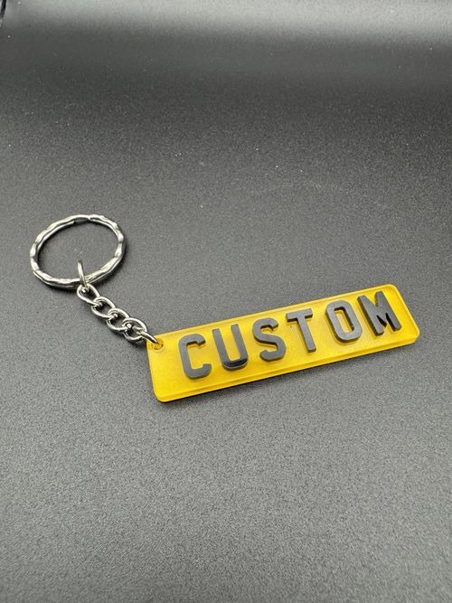 Personalised Gift Custom Name 4D Car Number Plate Keyring Custom Name Keychain — image 3