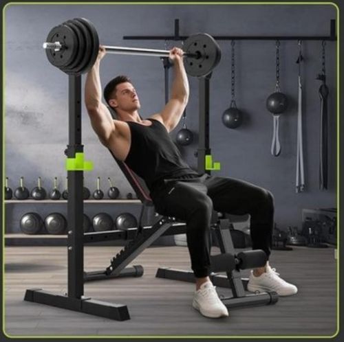 Squat Rack Stand Olympic Barbell Rack Bench Support Free Press Gym Workout ⭐⭐⭐⭐⭐ — image 5