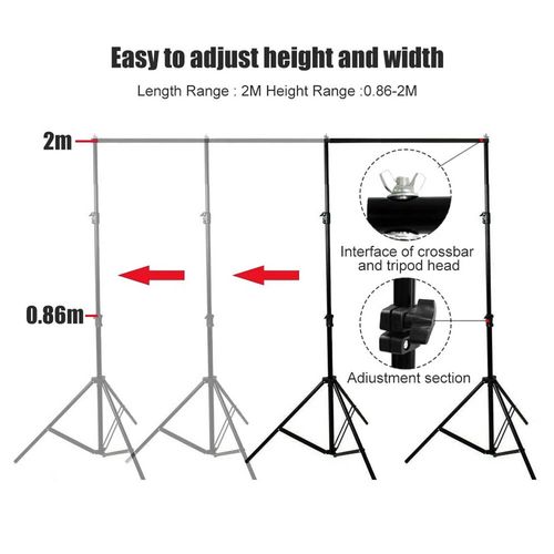 Photography Studio Heavy Duty Backdrop Stand Screen Background Support Kit+Case — image 12
