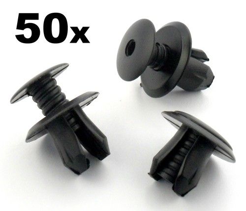 50x VW Volkswagen T4 T5 Transporter Eurovan Black Trim Panel Lining Clips
