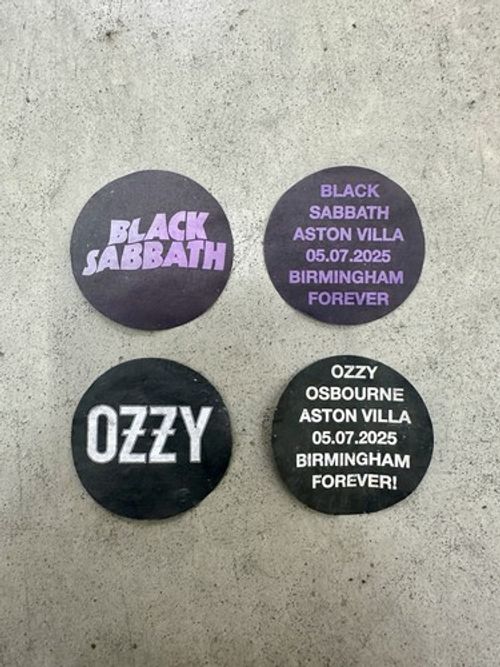Back To The Beginning - Black Sabbath Ozzy Osbourne Villa Park Confetti 4 Pieces