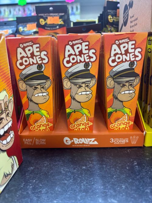 G rollz - 3 king size pre-rolled cones - squeeze filter tips - Ape Cones — image 6