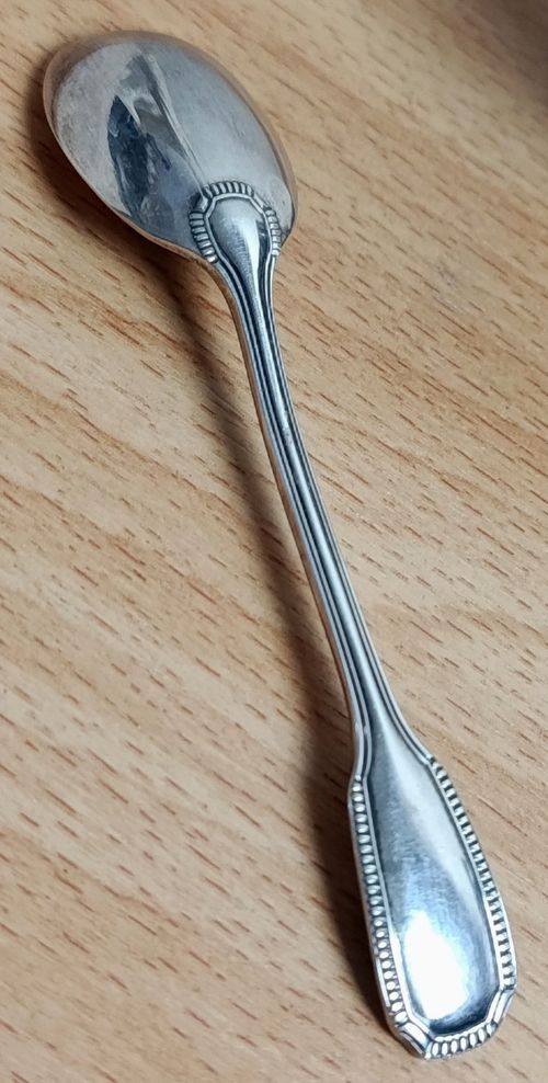 Silver Plated St Medard Christening Egg Cup Spoon Cased French Vintage Set Gift — image 6