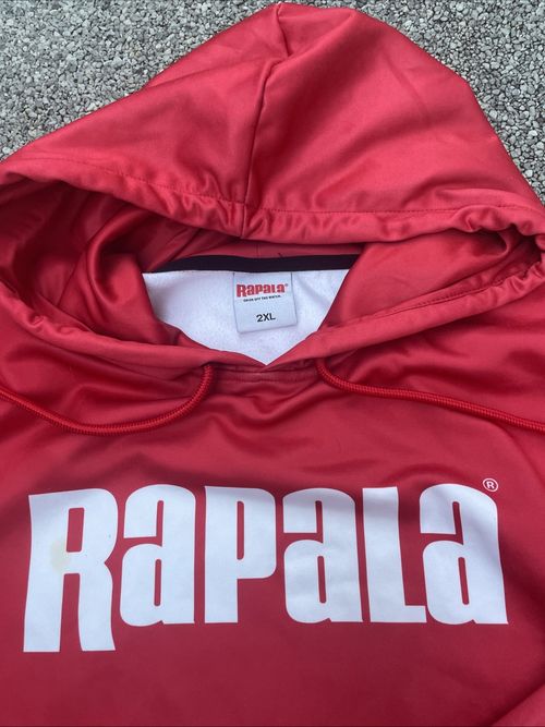Men’s 2XL Rapala Red White Fishing Hoodie Predator Lure Fishing Sweatshirt Top — image 2