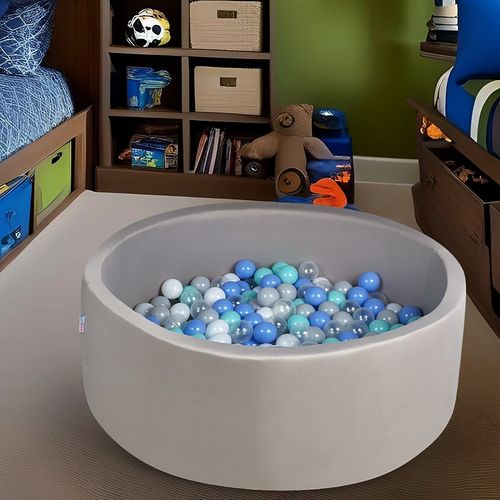 Pool Ball Pit with 200 Balls Soft Foam Toddler Baby Kids Girls Boys Play — image 1