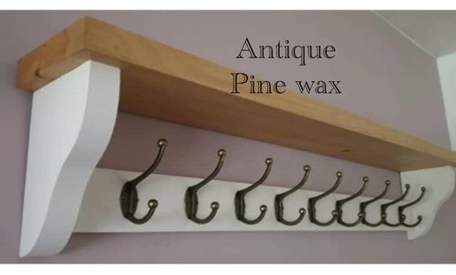 Coat Rack+Shelf Handmade Wall Mounted Floating Double Hooks Rustic  Farmhouse  — image 5