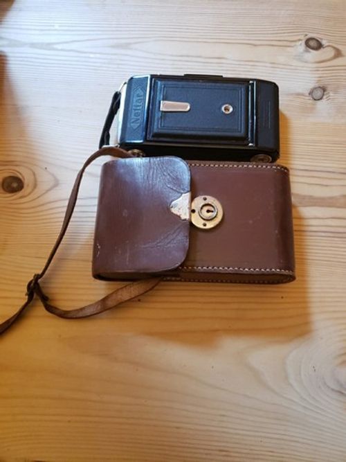 Zeiss Ikon Nettar S  Vintage Folding Camera with Leather Case