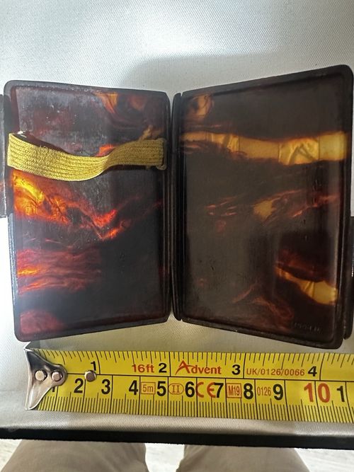 Art Deco Early 19th Century Depose Tortoise Shell Cigarette Case — image 6