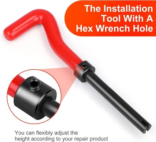 15PC M10 x 1.5 Thread Repair Tool Kit Helicoil Type Thread Inserts Kit — image 4